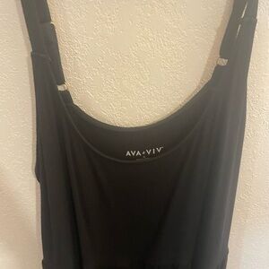 Target Ava and Viv black summer tank skater dress 1x XL